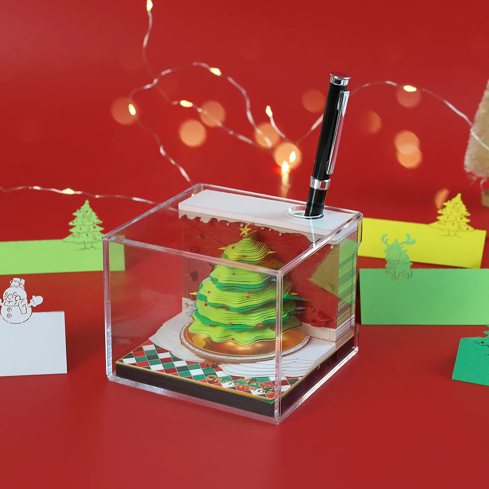 3D Christmas Art Memo Pad (with LED light)