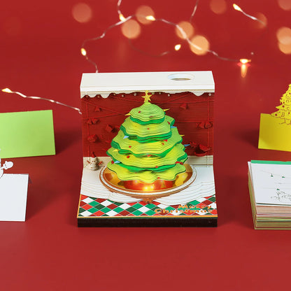 3D Christmas Art Memo Pad (with LED light)