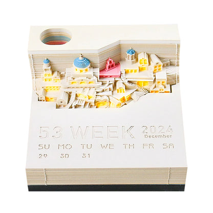 2024 Santorini Calendar (with LED light)